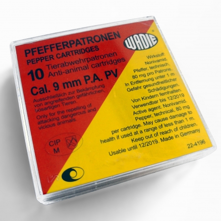10x cartouches gaz poivre 9mm PAK (Pistolet)