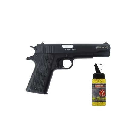 Pistolet Airsoft Vigor B3 Tactique à Ressort - Billes 6 Mm - Puissance 0,13 Joule - Pour Adultes (+18 Ans)
