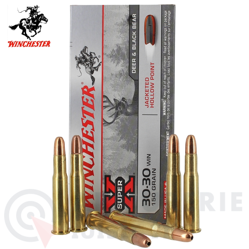 Cartouches Winchester SUPER X Hollow-Point Cal 30-30 Win 150 Gr