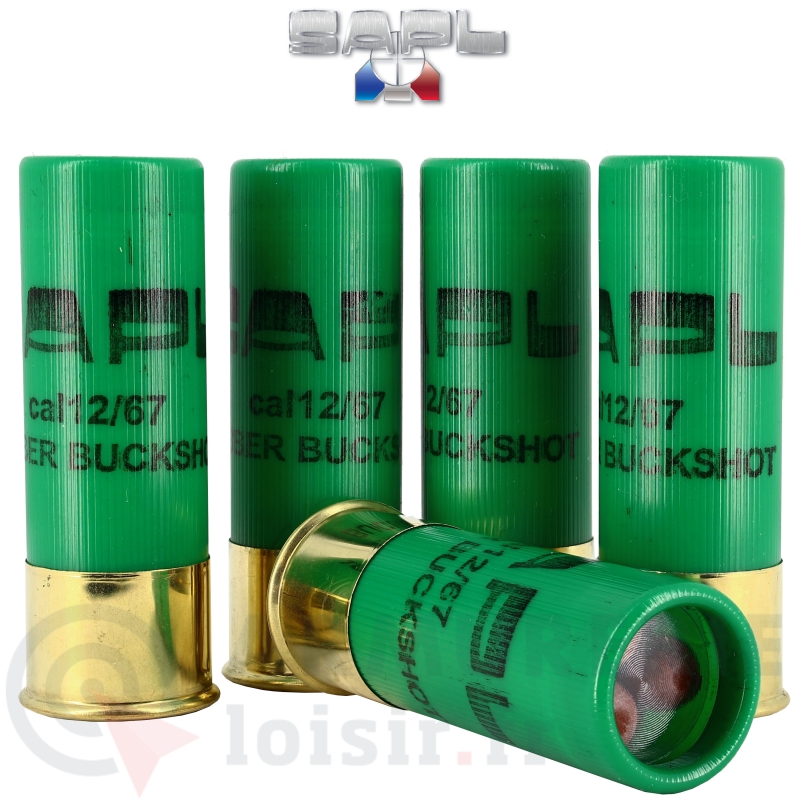 Boite de 25 cartouches SAPL Chevrotine Buckshot 12/67 