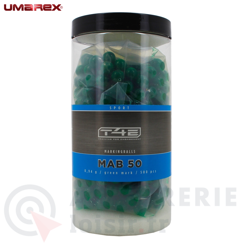 500 billes Umarex T4E MAB50 marquage peinture - .50