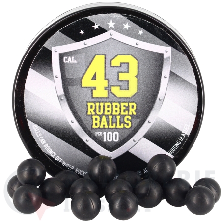 Boite de 100 balles caoutchouc Rubber-Balls - .43