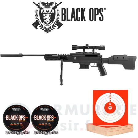 Pack Carabine Black OPS Sniper Tactical 4,5mm 19.9...