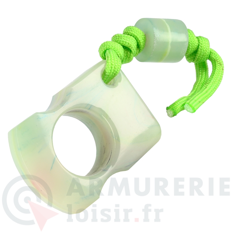 Poing Am&eacute;ricain Max-Knives 1 doigt r&eacute;sine phosphorescent
