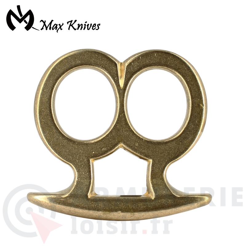 Poing Am&eacute;ricain de d&eacute;fense Max-Knives 2 Doigts Laiton