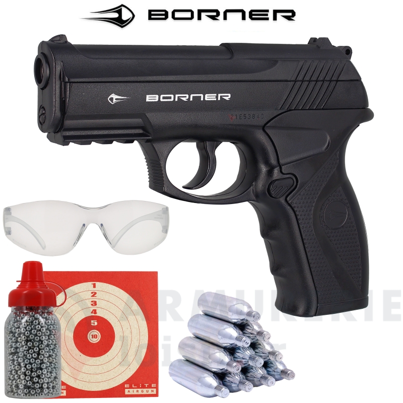 Pack pistolet Borner C11 4.5 mm BB'S (3 joules)
