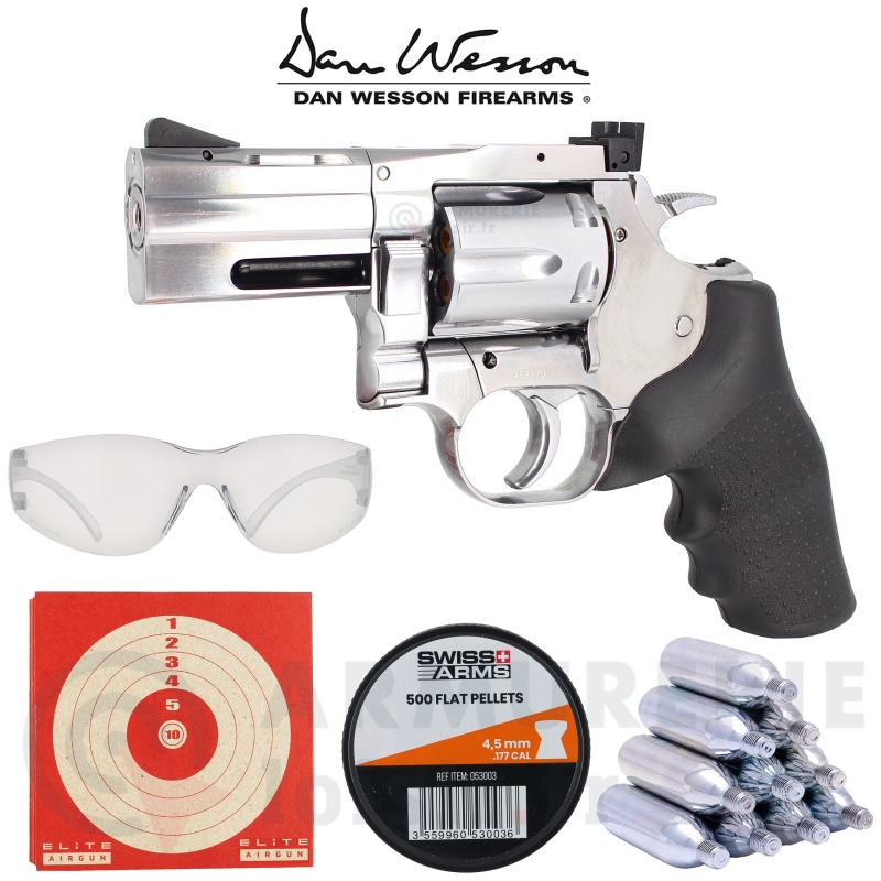 Revolver Dan Wesson 715 2.5&rsquo;&rsquo; CO2 Plombs diabolo 4.5mm  (2.5 Joules)