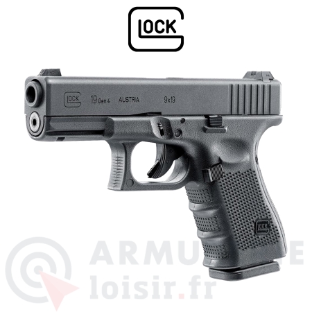Pistolet Umarex Glock 19 Gen4 &agrave; gaz Airsoft...