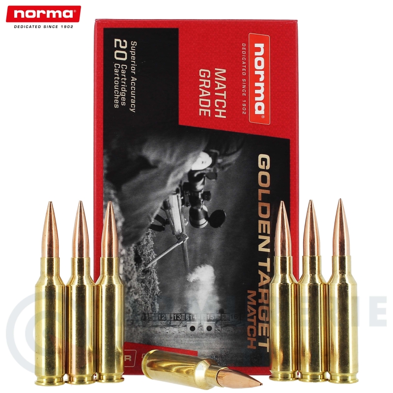 20 Cartouches Norma golden target match 6.5 Creedmoor 130 gr