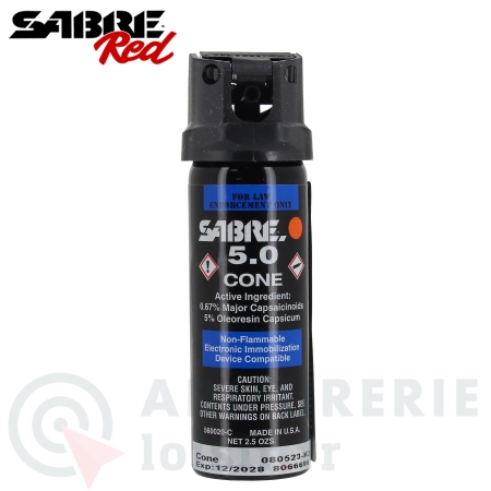 Bombe lacrymo Sabre Red 5.0 Cone MK-3.5 OC et MC (75...