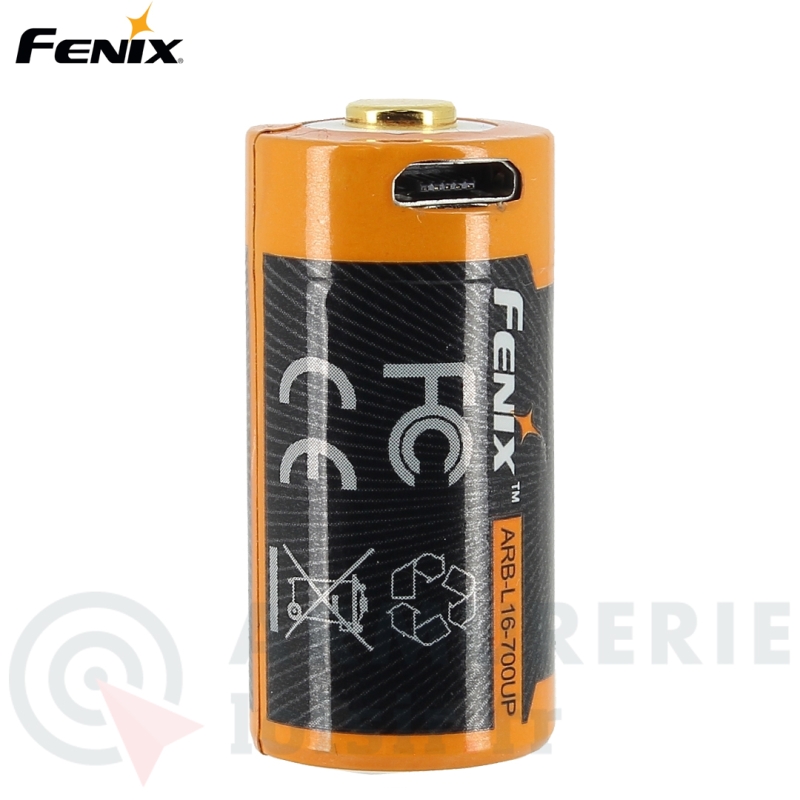 Pile Fenix 16340 Li-ion 3.6 volts rechargeable 700 mAh