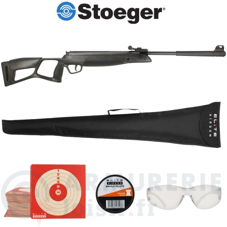 Pack carabine air comprim&eacute; Stoeger X3 TAC 4.5...