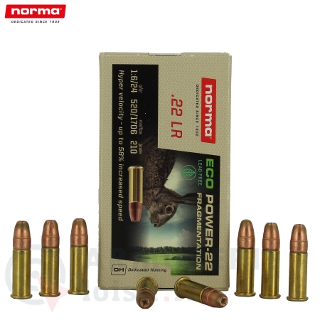 50 cartouches Norma Eco Power - 22LR (24 gr)