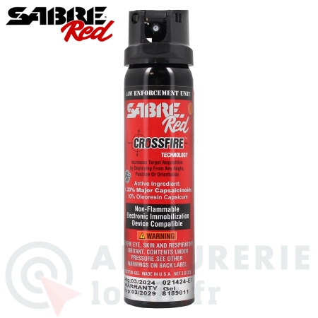 A&eacute;rosol de d&eacute;fense Gel Sabre Red MK-4 Crossfire (89ml)