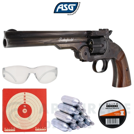 ASG SCHOFIELD 6&rsquo;&rsquo; noir d&eacute;lav&eacute; 4.5 mm (4 joules)