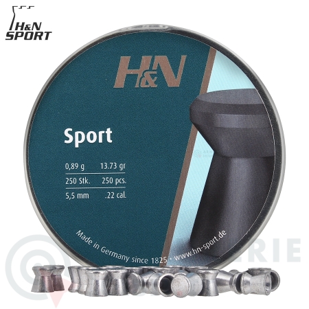 250 Plombs H&N Sport - 5.5mm (0.89 gramme)