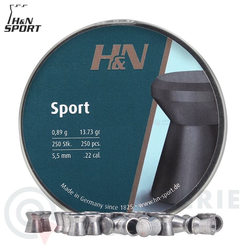 250 Plombs H&N Sport - 5.5mm (0.89 gramme)