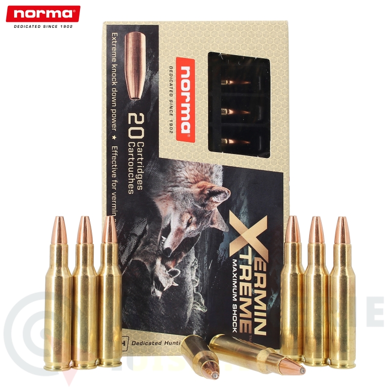 Cartouches Norma Vermin Xtreme - 222 Remington (55gr)