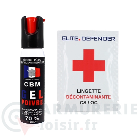 Bombe lacrymog&egrave;ne gel poivre CBM 25ml