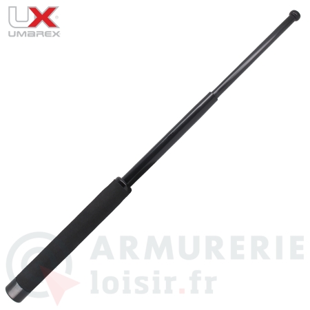 Matraque t&eacute;lescopique UX acier manche mousse...