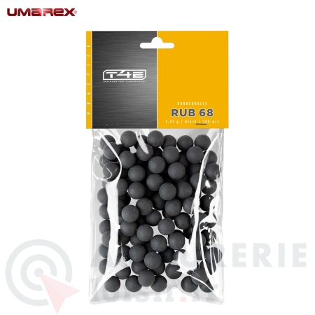 100 balles caoutchouc Umarex T4E RUB68 Practice -...