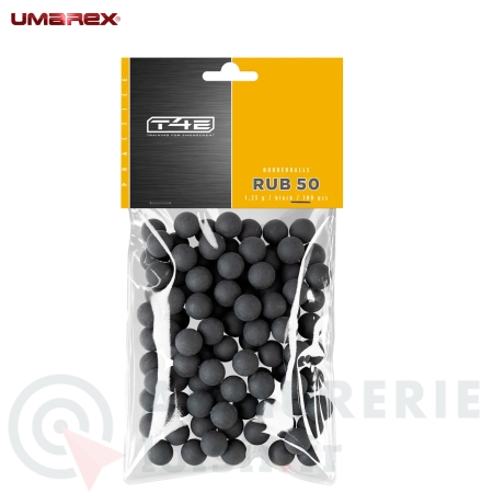 100 balles caoutchouc Umarex T4E RUB 50 - .50
