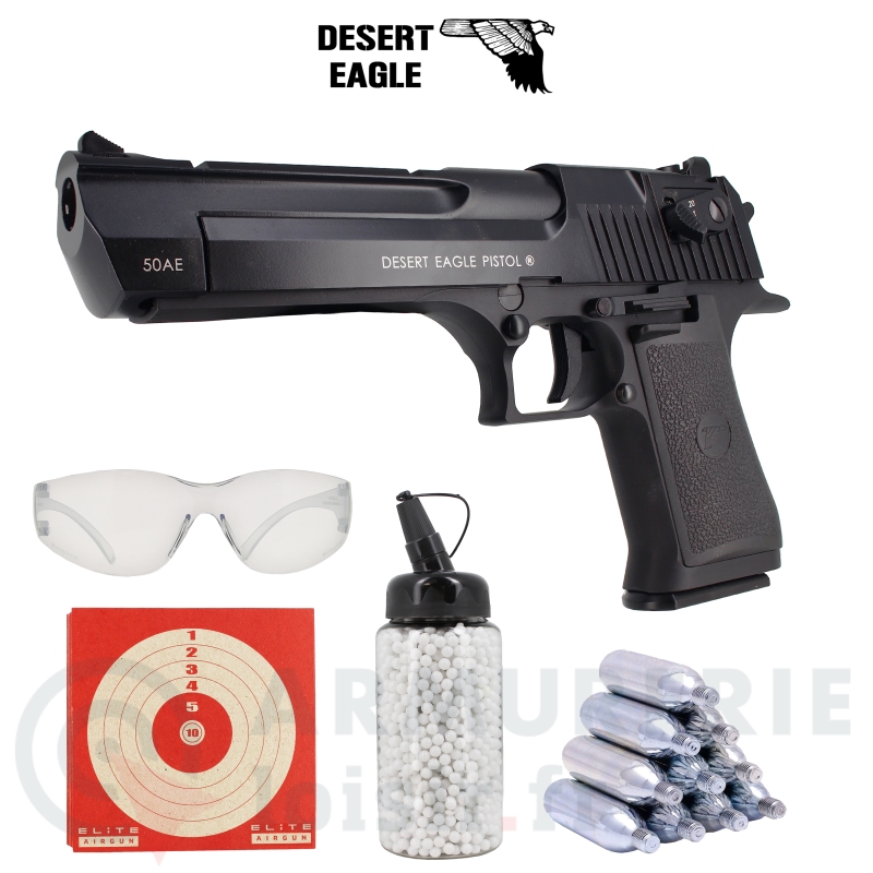 Pack pistolet Desert Eagle Full auto 6 mm BB's (1.2 Joules)