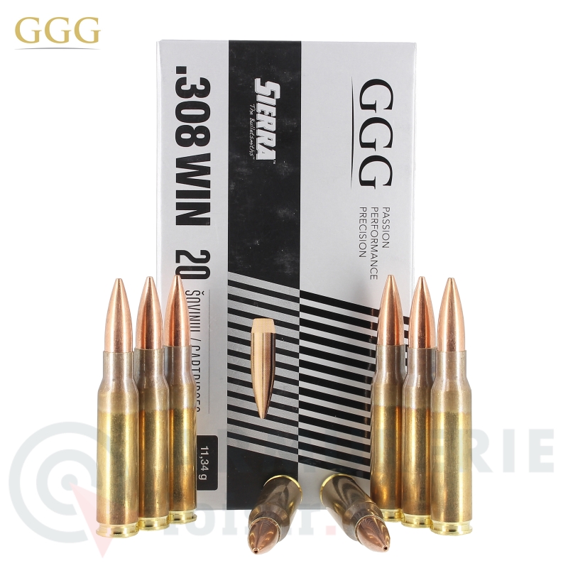 20 cartouches GGG Sierra HPBT Match - 308 Win (175 gr)