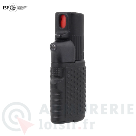 Spray lacrymog&egrave;ne poivre ESP Hurricane Flashlight noir 
