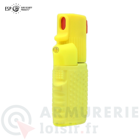 Spray de d&eacute;fense poivre ESP Hurricane Flashlight Jaune