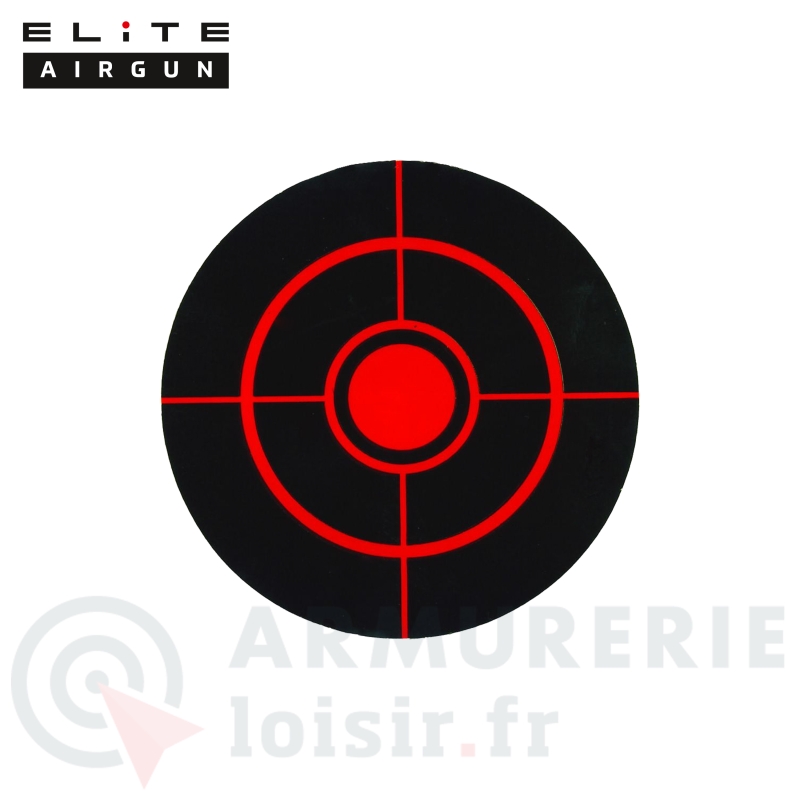 100 cibles r&eacute;actives Elite Airgun rouge &Oslash;7.5cm