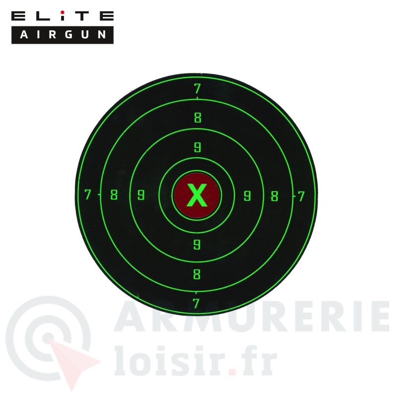 100 cibles r&eacute;actives Elite Airgun vert &Oslash;10cm