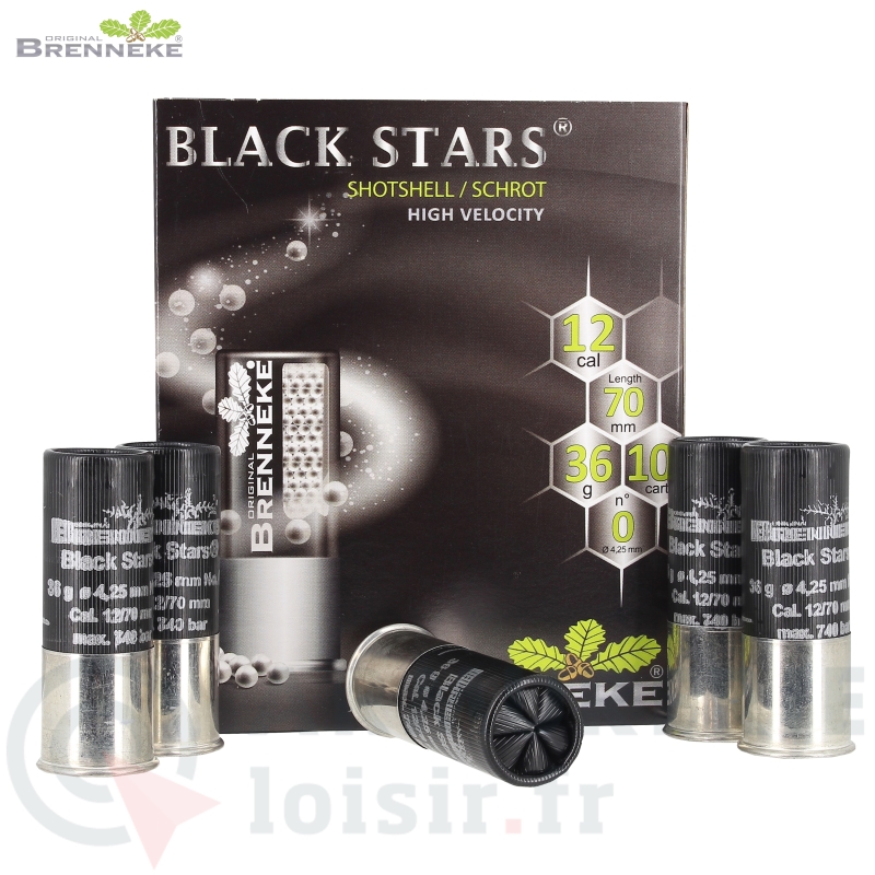 10 cartouches Brenneke Black Stars Shotshell - 12/70