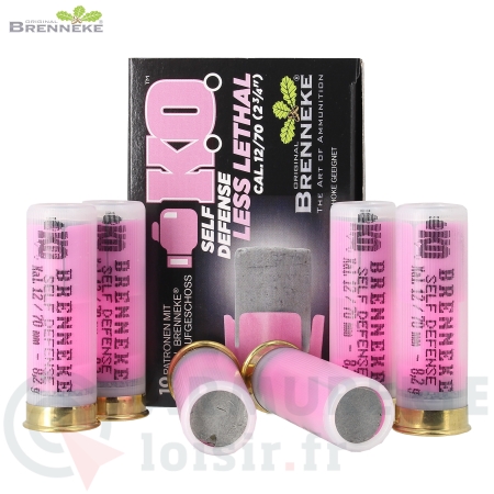 Boite de 10 cartouches Brenneke KO Self Defense 12/70