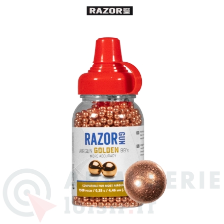1500 billes acier Razor Gun Golden - 4,5mm BB'S