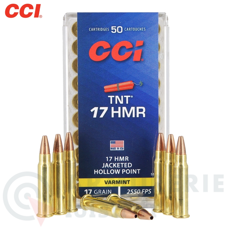 50 cartouches CCI TNT - 17 HMR (17 gr)