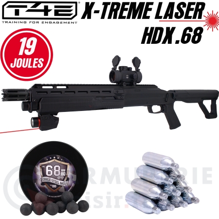 Pack Umarex HDX 68 X-TREME Laser (19 Joules)