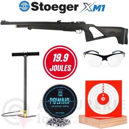 Pack Stoeger XM1 PCP + Pompe HP 4.5mm (19.9 joules)