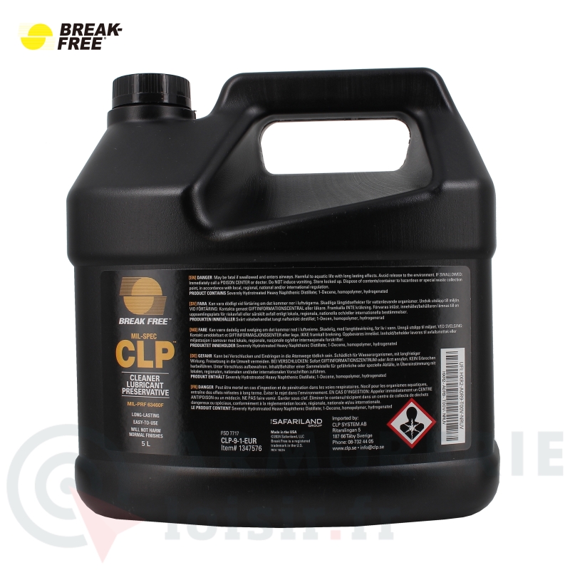 Bidon d'huile pour armes Break Free CLP 5L