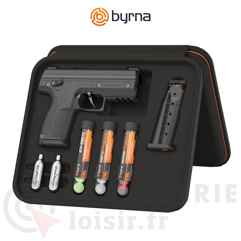 Pistolet d&eacute;fense Byrna SD Black - .68