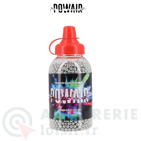Biberon de 3000 billes acier Powair Airgun - 4,5 mm...