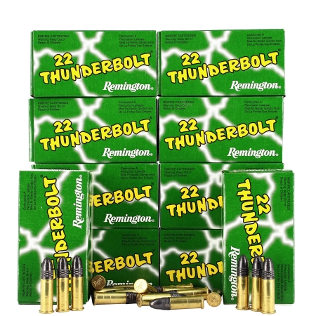 Cartouches Remington 22LR High Velocity Thunderbolt...
