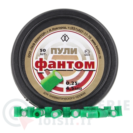 Boite 50 plombs explosifs Kvintor Fantom - 4.5mm