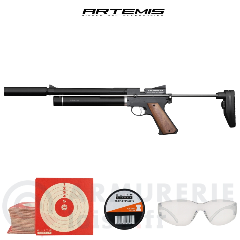 Artemis PP750L Pistolet-Carabine PCP 4.5mm (15 Joules)
