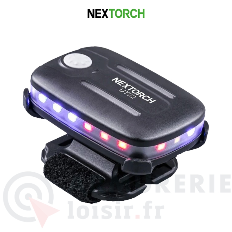 Lampe de s&eacute;curit&eacute; Nextorch UT22 rouge et bleu 11 Lumens
