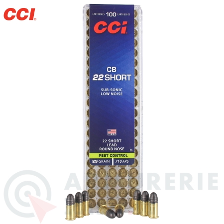 100 munitions CCI CB 22 Short Sub-sonic - 22LR Short...