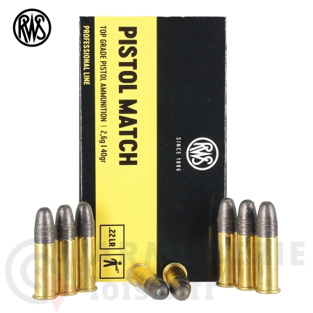 Boite de 50 balles RWS Pistol Match - 22LR