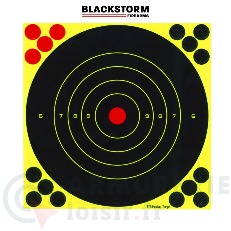 Lot de 25 cibles de tir r&eacute;actives Blackstorm 20x20cm