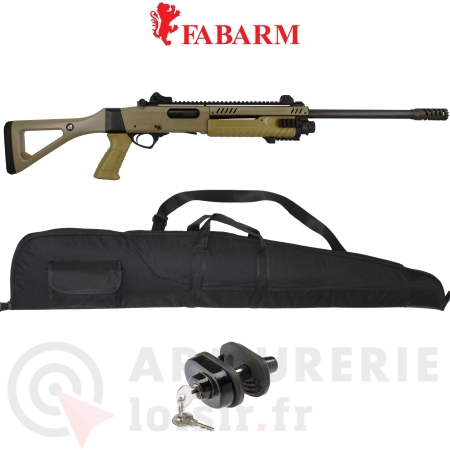 Fusil &agrave; pompe Fabarm STF12 Pistolgrip Tan 12/76 