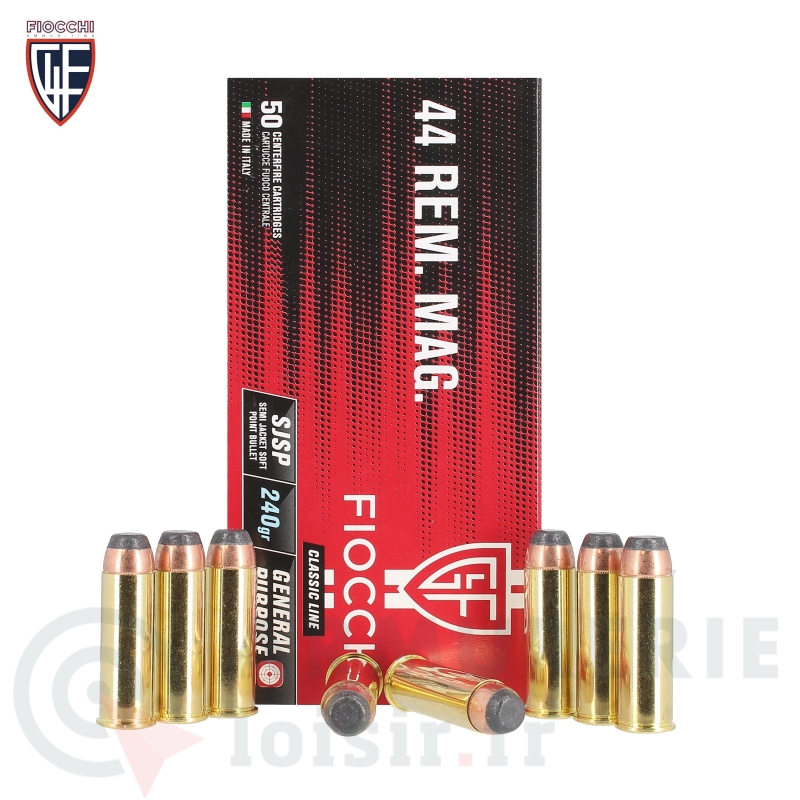 50 cartouches Fiocchi SJSP 240 grains - 44 Magnum